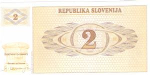 2 tolarjev
somewhere around the 90's Banknote