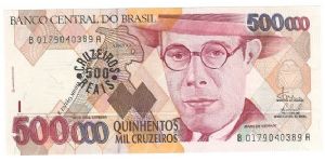 500 Cruzeiros on 500,000 Cruzeiros

P239B Banknote