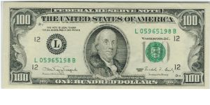 US 1990 San Francisco $100 Banknote