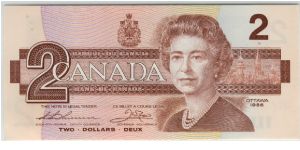 Canada 1986 $2 Banknote
