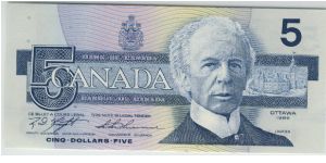 Canada 1986 $5 Banknote