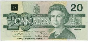 Canada 1991 $20 Banknote