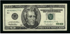 20 Dollars.

Portrait of A. Jackson on face; the White House at center on back.

Pick #501 Banknote