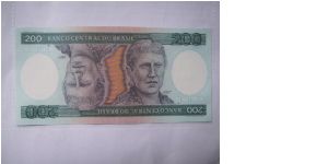 Brazil 200 Cruzerios banknote in UNC condition Banknote