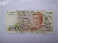 Brazil 100 Cruzerios banknote in UNC condition Banknote
