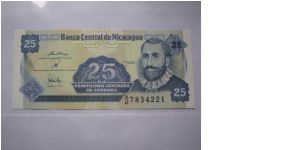 Nicaragua 25 Centavos in UNC condition Banknote