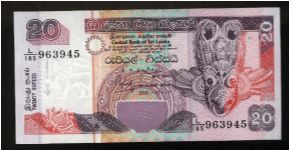 20 Rupees.

Native bird mask at right on face; two youths fishing, sea shells on back.

Pick #116 Banknote