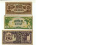 Japanese invasion money,Netherlands,indies. printed from 1942 to 1945. Banknote
