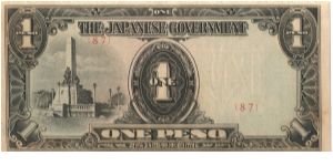 PI-109b, 1 Peso note under Japan rule. Banknote