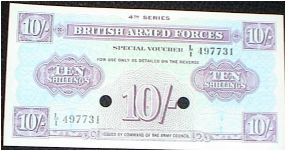 10 Shillings. 4th Series. British Arme Forces. Banknote