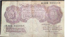 10 Shillings. Peppait signsture. Banknote