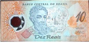 10 Reals. Commemorative for the 500th Anniversary of Discovery of Brazil. Polymer note. Banknote