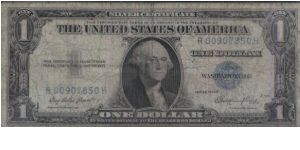 Silver Certificate, The United States Of American dated 1935E series Banknote