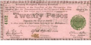 S-679 Negros Occidental 20 Pesos note. Will trade this note for Philippine notes I don't have. Banknote