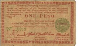 S-661b Negros Occidental 1 Peso note. Will trade this note for Philippine notes I don't have. Banknote