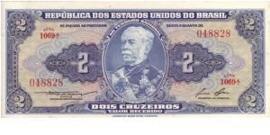 Brazil 2 Cruzeiros dating from the 1950's/1960's 

1st Issue Banknote
