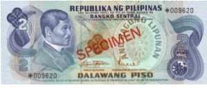 2nd A.B.L. SERIES 32CS (pCS1) Marcos-Licaros *009620 (Franklin Mint Specimen) Banknote