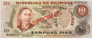2nd A.B.L. SERIES 34CS (pCS1) Marcos-Licaros *009620 (Franklin Mint Specimen) Banknote