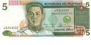 REDESIGNED SERIES 38f (p168b) Aquino-Fernandez JK000001-QZ1000000 JS314102 Banknote