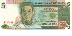 REDESIGNED SERIES 38q (p168d) Aquino-Cuisia F000001-AH1000000 G340426 Banknote