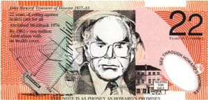 POLITICAL 1998 $22 Anti-Liberal/John Howard  Authorised by the Maritime Union Banknote