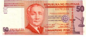 DATED SERIES 54e 1999 Estrada-Singson ??000001-??1000000 VH761639 (Cut Error) Banknote