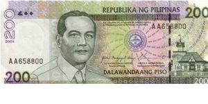 DATED SERIES 58b 2004 Arroyo-Buenaventura R000001-??1000000 AA658800 (Cut Error) Banknote