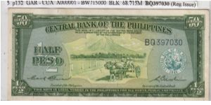 ENGLISH SERIES Half Peso 5 (p132) Garcia-Cuaderno BQ397030 Banknote