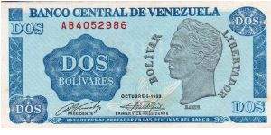 Denominacion 2 Bolivares Banknote