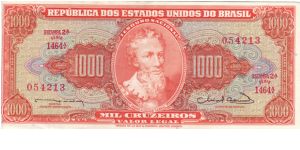 Brazil 1000 Cruzeiros from the 1950's/1960's Banknote
