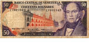Denominacion: 50 Bolivares Banknote