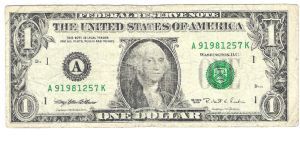 USA Boston 1995 $1 Banknote