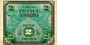 France, Operation Tom Cat

1st Issue (supplemental)
2f series Banknote