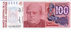 Denominacion: 100 Australes Banknote