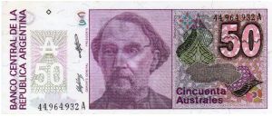 Denominacion: 50 Australes Banknote