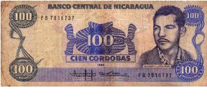 Denominacion: 100 Cordobas Banknote
