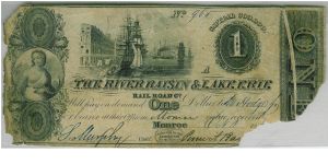 Missing the full date, but this obsolete has a nice gutter fold error on it. Nothing on the Rev. Banknote