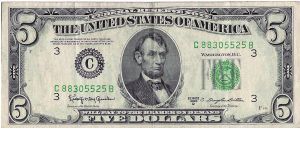 1950-D $5 FRN Banknote