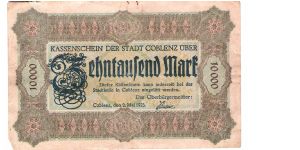 10,000 Mark
C  #31660 Banknote
