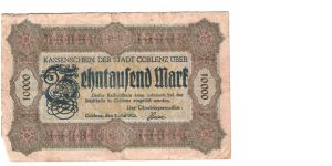 10,000 MARK
C  #22301 Banknote