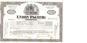 UNION PACIFIC
CORPORATION STOCK CERTIFICATE FOR 16 SHARES
# EX 088184

PRINTED BY THE AMERICAN BANK NOTE COMPANY Banknote