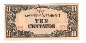JAPANESES INVASION MONEY
10 CENTAVOS
PICK #104
2 OF 4 TOTAL Banknote