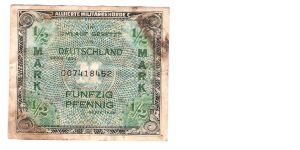 ALLIED MILITARY CURRENCY
SERIEL # 0071418452 Banknote