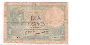 FRANCE
10 FRANCS

185
T.58557

1463918185 Banknote