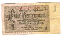 GERMANY
1 MARK
1937
M.73151639
9 OF 10 Banknote