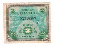 ALLIED MILITARY CURRENCY- FRANCE
SERIES OF 1944
2 FRANCS

SERIES 2

SERIAL # 82316569
10 OF 24 TOTAL Banknote