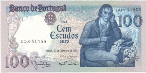 Manuel Maria Barbosa Du Bocage Banknote