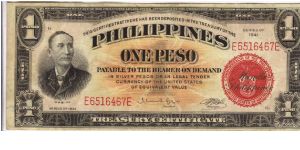 PI-89c RARE Philippine 1 Peso Naval Aviator's Emergency Money Packet note. Banknote