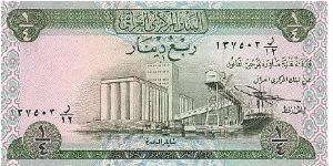 INVEST NOW WHILE STOCK LAST!

1/4 Dinar 
dated 1973

Obverse: Grain Silo

Reverse: Palm trees

BID VIA EMIAL Banknote