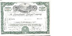 THE PENNSYLVANIA RAILROAD COMPANY
100 SHARES
#D5028

8 X 12 In size

PRINTED BY THE AMERICAN BANK NOTE COMPANY Banknote